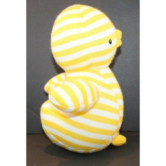 Jellycat Jelly Cat Dilly Dilley Duck Plush Baby Rattle Yellow stripe Lovey 7" - Picture 4 of 8